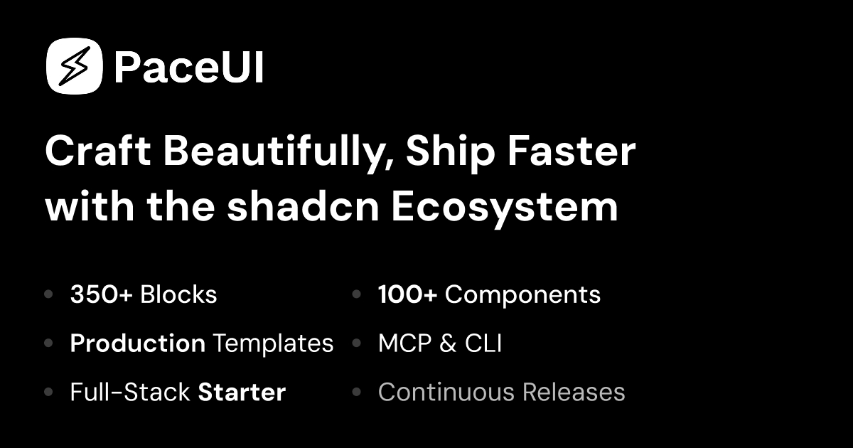 Meet PaceUI: Build Production-Ready Interfaces at Lightning Speed
