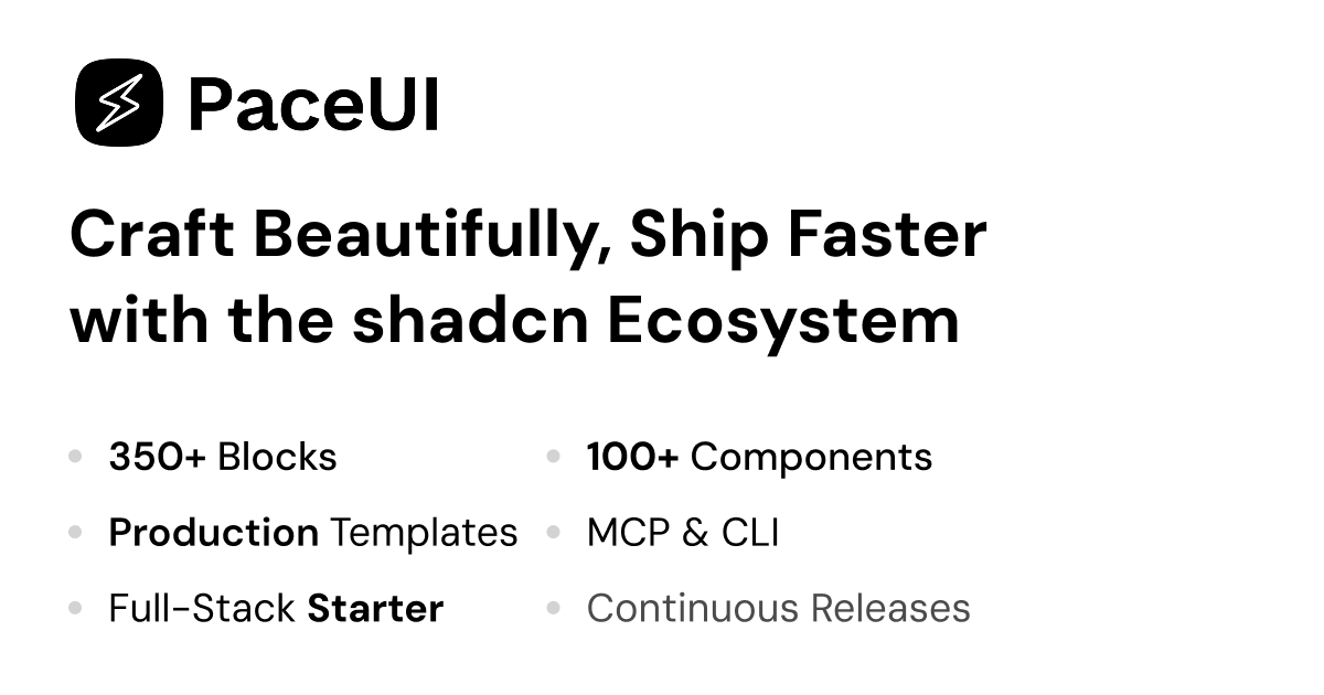 Meet PaceUI: Build Production-Ready Interfaces at Lightning Speed